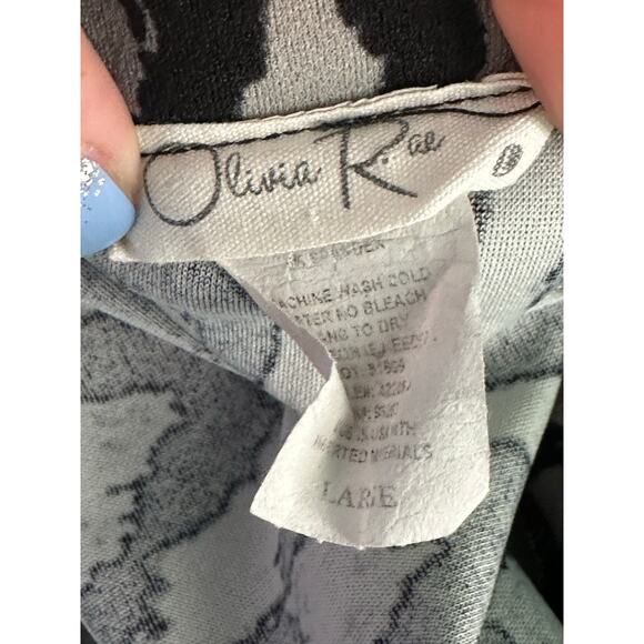 Olivia Rae gray back leopard print pull on mini skirt size Large - Picture 4 of 12